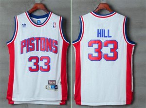 Maillot De Basket Detroit Pistons Grant Hill 33 Retro Engrener Blanc
